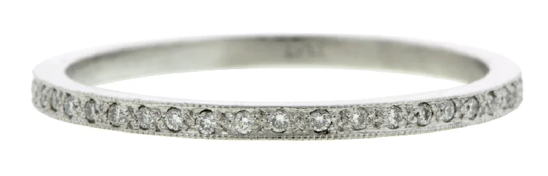 nature-themed crest peak ring-Diamond Eternity Band Ring Platinum