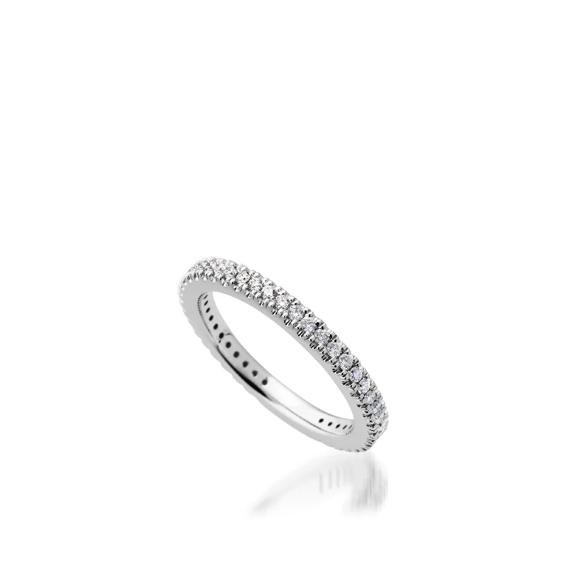 artisan-crafted gold ring-Essence Diamond Stack Ring