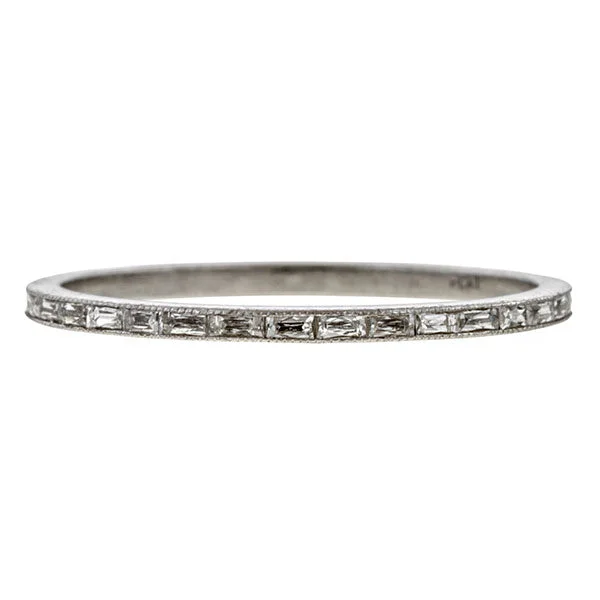 modern sleek stellar ring-French Cut Diamond Eternity Band Ring