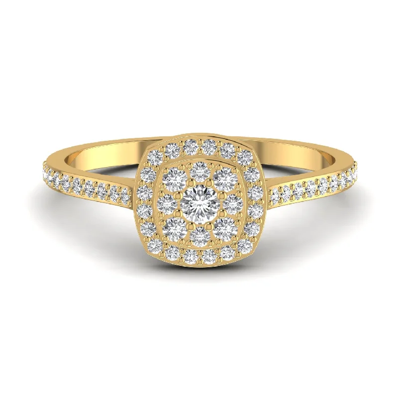 modern stellar diamond ring-Glamour Brilliant Lab Diamond Ring