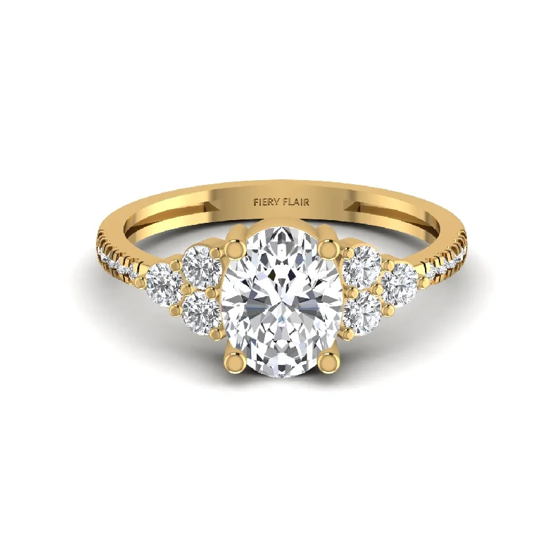 nature-themed crest peak ring-Gorgeous Oval Shape 2.53CT Diamond Ring