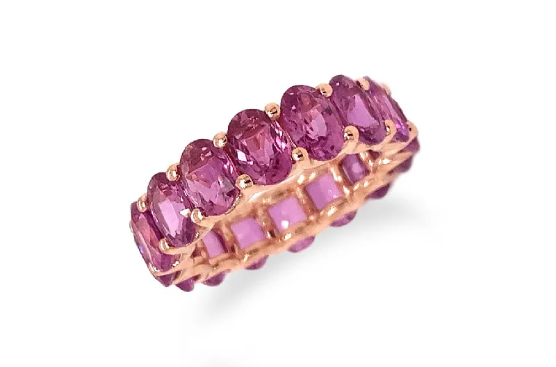 rustic ruby inlay ring-Maxi Eternity Ring Purple Sapphire & 14kt Gold