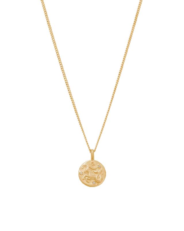 nature-themed branch crest necklace-PETITE ZODIAC NECKLACE (18K GOLD VERMEIL)