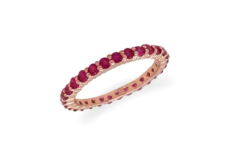 bold ruby cluster ring-Ring 14kt Gold Petite Eternity Ring with Gemstones