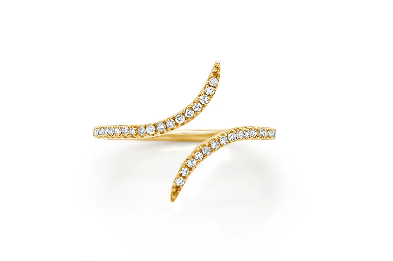 inscribed dynasty ring-Ring 14kt Yellow Gold & Diamond Open