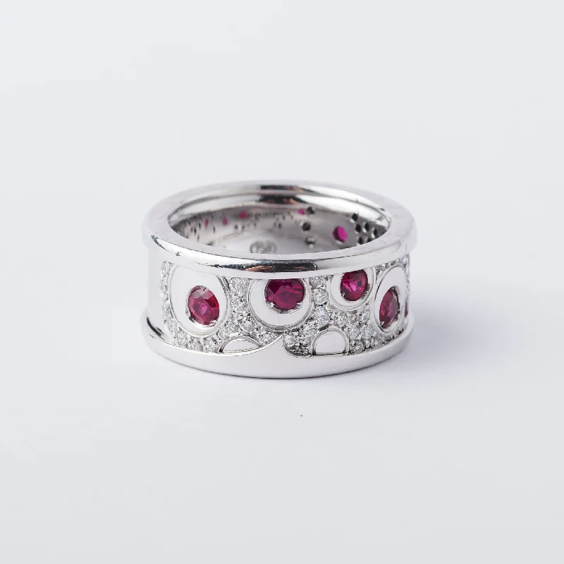 raw amethyst accent ring-Ruby Riverbed Ring