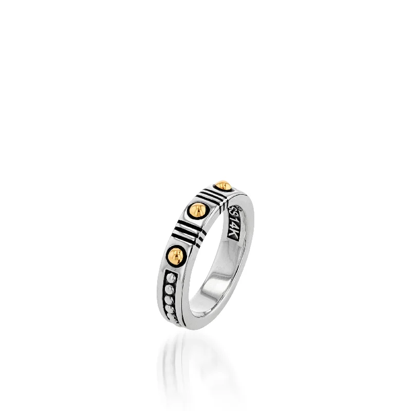 matte silver tier ring-Sahara Stack Ring