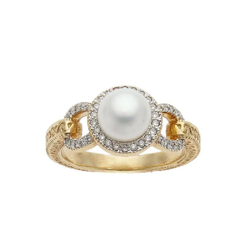 modern layered emerald ring-Signature 14k Pearl Ring Size 6