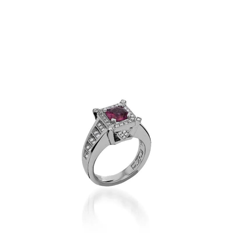 gothic-inspired wolf claw ring-Signature Pink Sapphire Ring