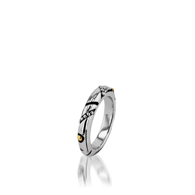 inscribed eternity ring-Solar Stack Ring