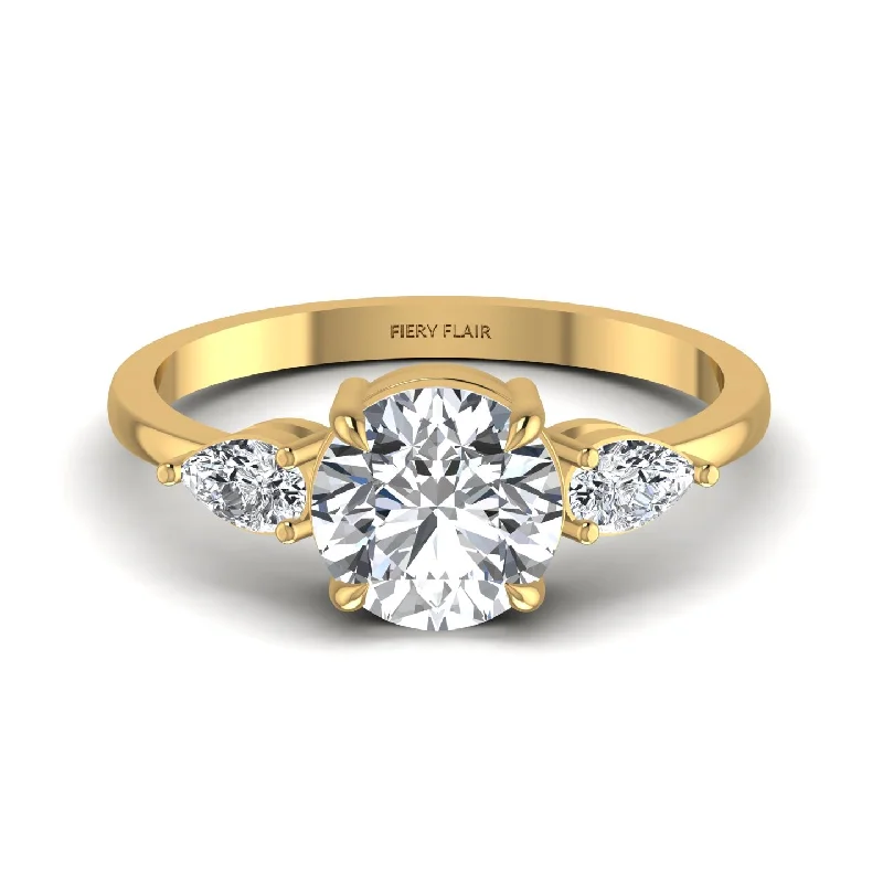 inscribed eternity ring-2.5CT Solitaire Pear Shape Diamond Ring