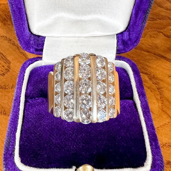 inscribed ancestry ring-Vintage Diamond Cocktail Ring