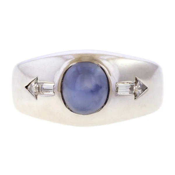 inscribed heritage ring-Vintage Star Sapphire & Diamond Ring