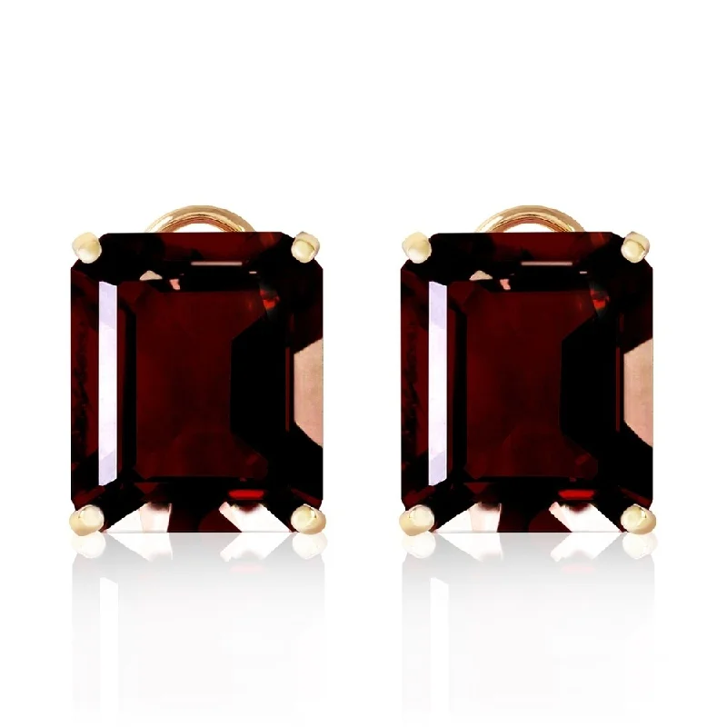 inscribed forever drop earrings-14 Carat 14K Solid Gold Distinction Garnet Earrings