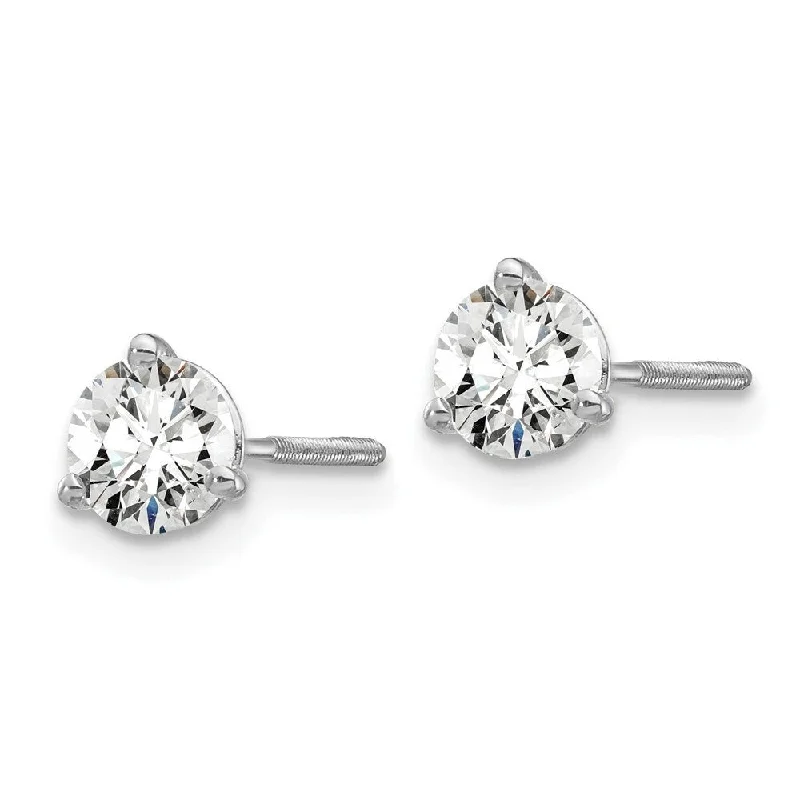 adjustable willow crest earrings-14k White Gold True Origin Lab Grown Diamond Stud Earrings (3/4 cttw, Clarity- VS1-VS2, Color- D-E)