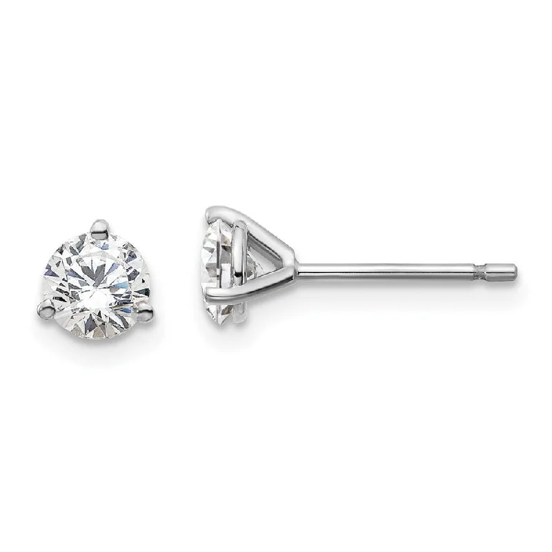 artisan-crafted tantalum earrings-14k White Gold True Origin Lab Grown Diamond Stud Earrings (3/4 cttw, Clarity- VS1-VS2, Color- D-E)