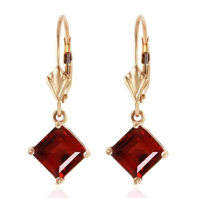 bold sapphire summit peak earrings-3.2 CTW 14K Solid Gold Carrie Garnet Earrings