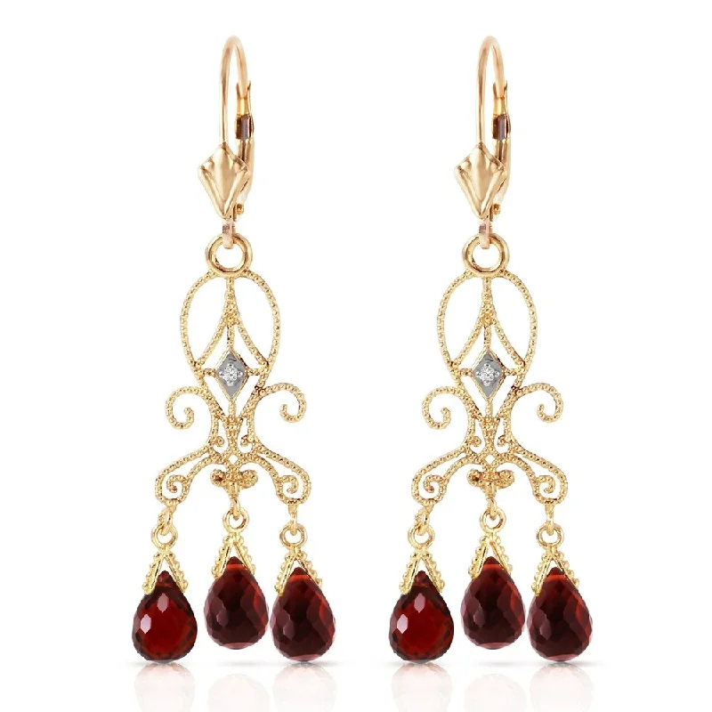 gothic-inspired raven fang earrings-6.31 CTW 14K Solid Gold Sensation Garnet Earrings