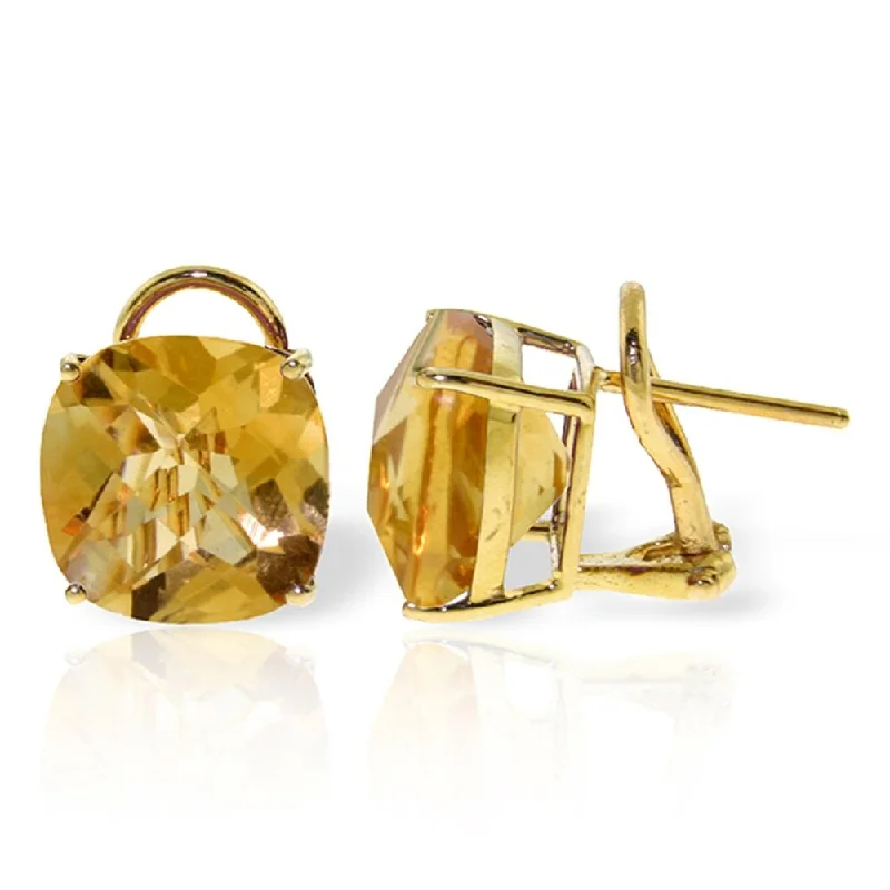 inscribed eternity stud earrings-7.2 Carat 14K Solid Gold Provocative Citrine Earrings