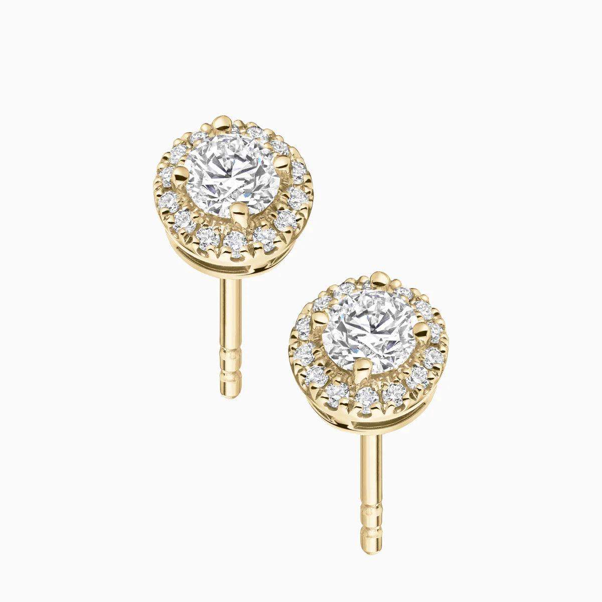 bold opal summit peak earrings-Celestial Diamond Halo Studs Earrings