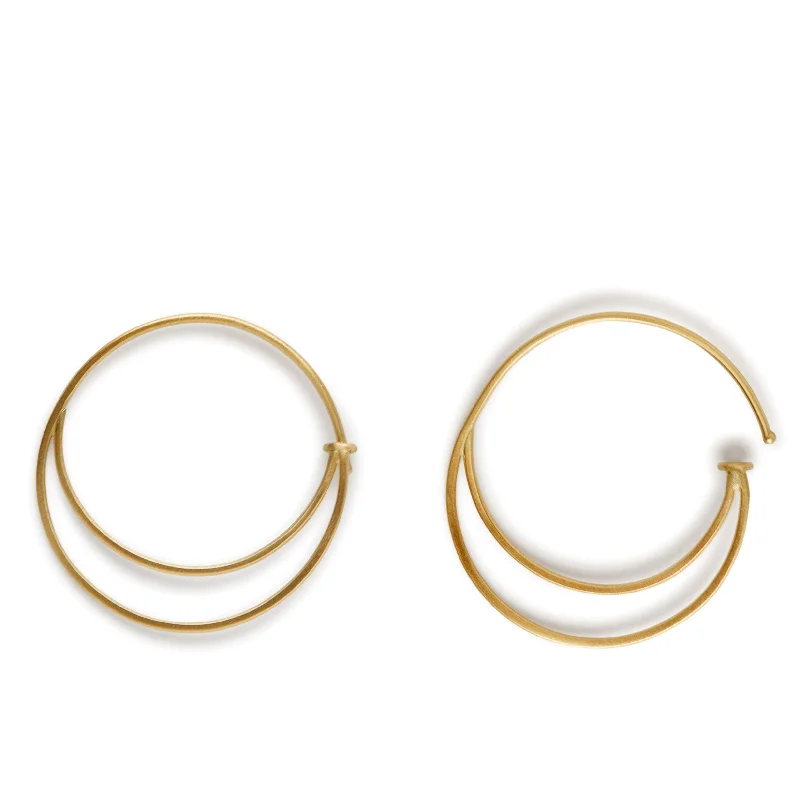 radiant trillion-cut stud earrings-<!--ER1001-->moon hoops