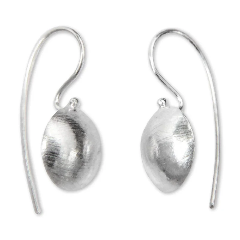 modern stellar diamond earrings-Handmade Sterling Silver 'Gleam' Earrings (Indonesia)