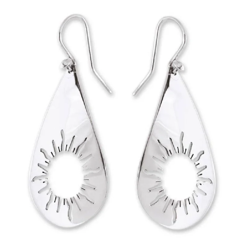 subtle branch drop earrings-NOVICA Handmade Sterling Silver 'Sun Drops' Earrings (Mexico)